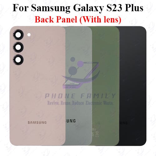 For Samsung Galaxy S23 Plus Back Panel/Backshell/ Casing +Camera Lens  With Logo-All Colors Available