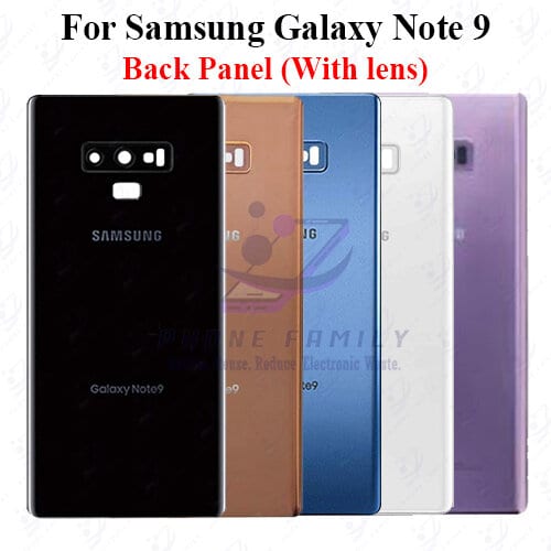 For Samsung Galaxy Note 9 Back Panel/Backshell/ Casing +Camera Lens  With Logo-All Colors Available
