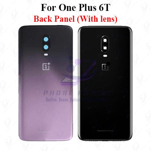 For one Plus 6T Back Panel/Backshell/ Casing +Camera Lens  With Logo-All Colors Available