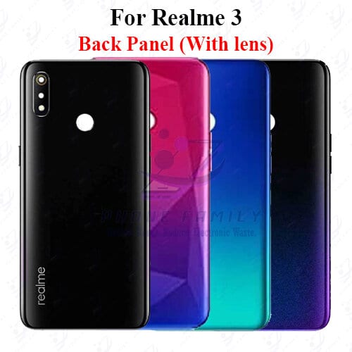 For Realme 3 Back Panel/Backshell/ Casing +Camera Lens + SIde Button  With Logo-All Colors Available