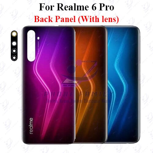 For Realme 6 Pro Back Panel/Backshell/ Casing +Camera Lens  With Logo-All Colors Available