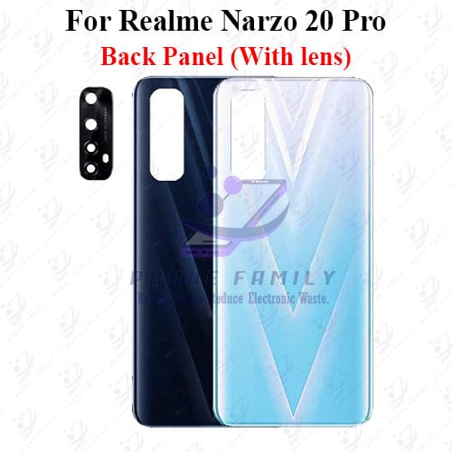 For Realme Narzo 20 Pro Back Panel/Backshell/ Casing +Camera Lens With Logo-All Colors Available