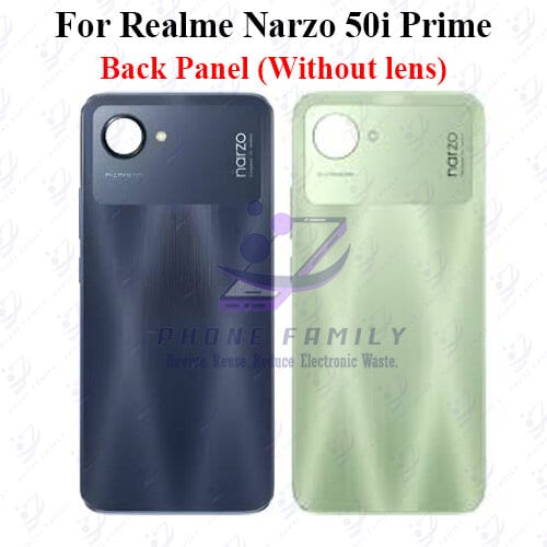 For Realme Narzo 50i Prime Back Panel/Backshell/ Casing +Camera Lens +Side Button With Logo-All Colors Available