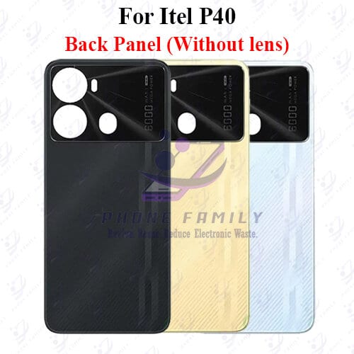 For Itel P40 Back Panel/Backshell/ Casing + Side Button With Logo-All Colors Available
