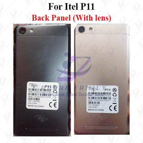 For Itel P11 Back Panel/Backshell/ Casing +Camera Lens+ Side Button With Logo-All Colors Available