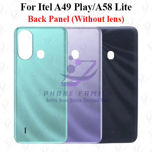 For Itel A49 Play/A58 Lite Back Panel/Backshell/ Casing  With Logo-All Colors Available