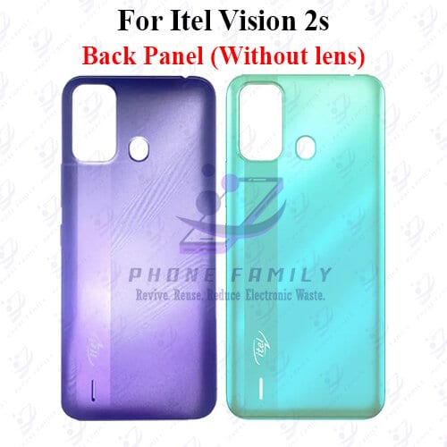For Itel Vision 2s Back Panel/Backshell/ Casing + Side Button  With Logo-All Colors Available