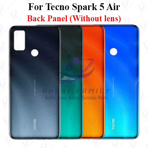 For Tecno Spark 5 Air Back Panel/Backshell/ Casing + Side Button  With Logo-All Colors Available