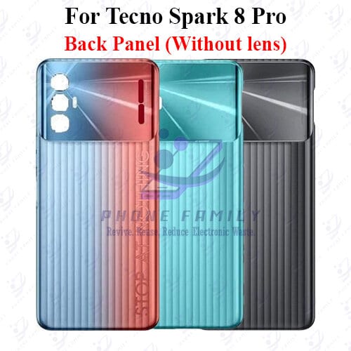 For Tecno Spark 8 Pro Back Panel/Backshell/ Casing  With Logo-All Colors Available