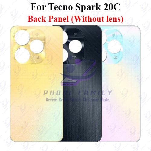 For Tecno Spark 20C Back Panel/Backshell/ Casing With Logo-All Colors Available