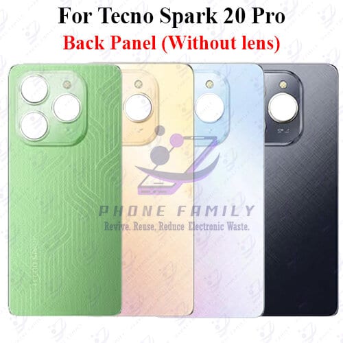 For Tecno Spark 20 Pro Back Panel/Backshell/ Casing With Logo-All Colors Available