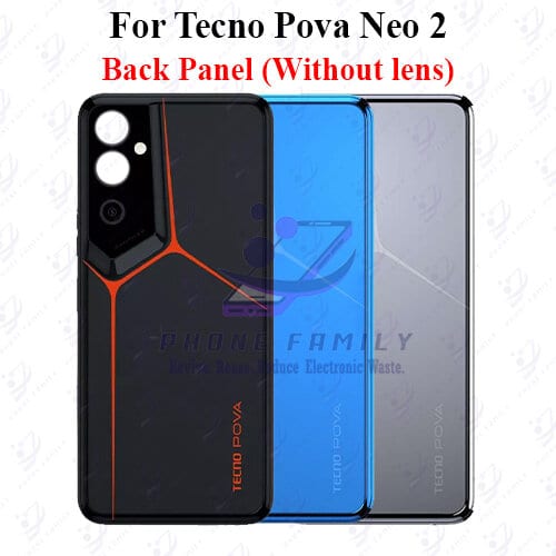 For Tecno Pova Neo 2 Back Panel/Backshell/ Casing Side Button  With Logo-All Colors Available