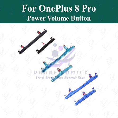 Compatible with OnePlus 8 Pro External Side Buttons Power On Off + Volume Control Button Outside Side Keys