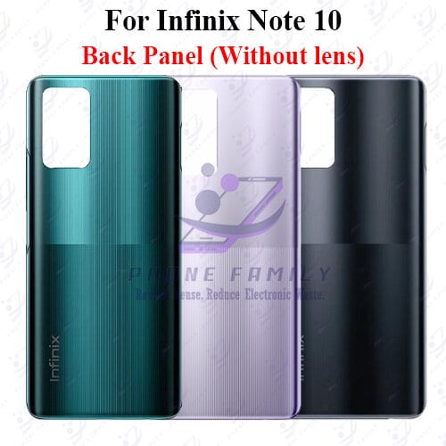 For Infinix Note 10 Back Panel/Backshell/ Casing + Side Button  With Logo-All Colors Available