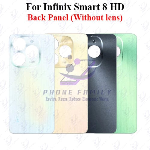 For Infinix Smart 8 HD Back Panel/Backshell/ Casing  With Logo-All Colors Available