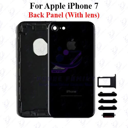 For Apple iPhone 7 Back Panel/Backshell/ Casing +Camera Lens +Side Button + Sim Tray With Logo-All Colors Available