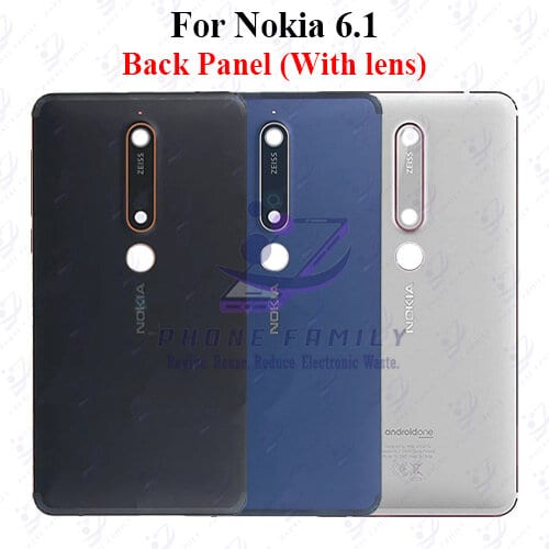 For Nokia 6.1 Back Panel/Backshell/ Casing +Camera Lens  With Logo-All Colors Available