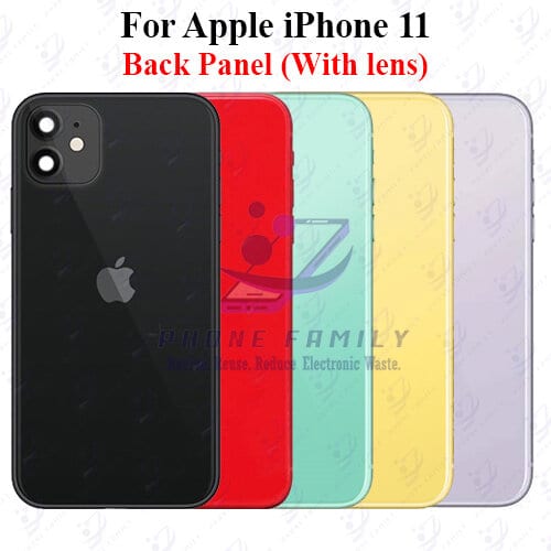 For Apple iPhone 11 Back Panel/Backshell/ Casing + Camera Lens With Logo-All Colors Available