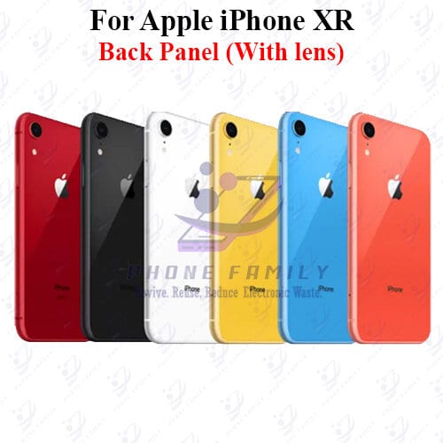 For Apple iPhone XR Back Panel/Backshell/ Casing + Camera Lens With Logo-All Colors Available
