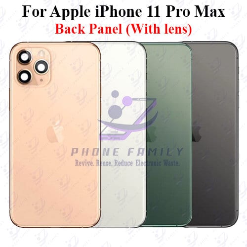 For Apple iPhone 11 Pro Max Back Panel/Backshell/ Casing + Camera Lens With Logo-All Colors Available
