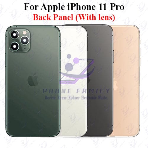 For Apple iPhone 11 Pro Back Panel/Backshell/ Casing + Camera Lens With Logo-All Colors Available