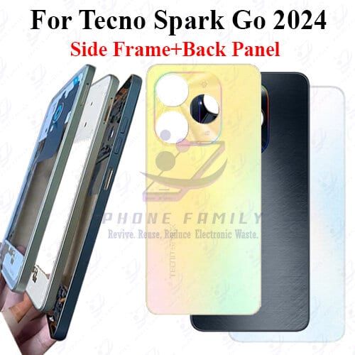 For Tecno Spark Go 2024 Full Body Housing ( Side Frame + Back Panel Without Camera Glass )