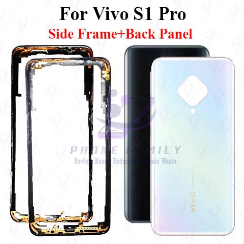 For Vivo S1 Pro Full Body Housing ( Side Frame + Back Panel Without Camera Glass )