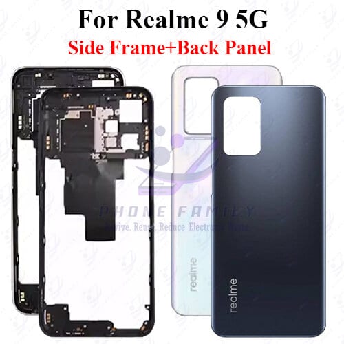 For Realme 9 5G Full Body Housing ( Side Frame + Back Panel Without Camera Glass )