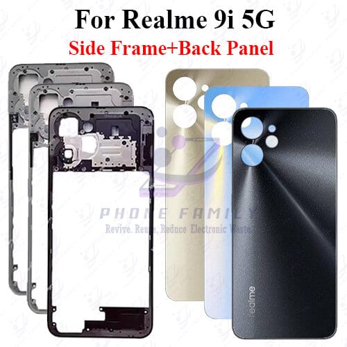 For Realme 9i 5G Full Body Housing ( Side Frame + Back Panel Without Camera Glass )