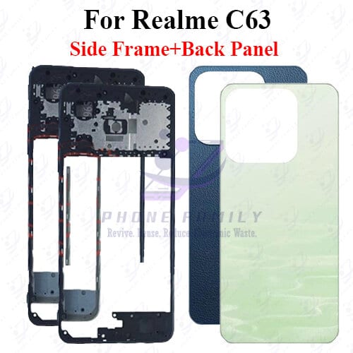 For Realme C63 Full Body Housing ( Side Frame + Back Panel Without Camera Glass )