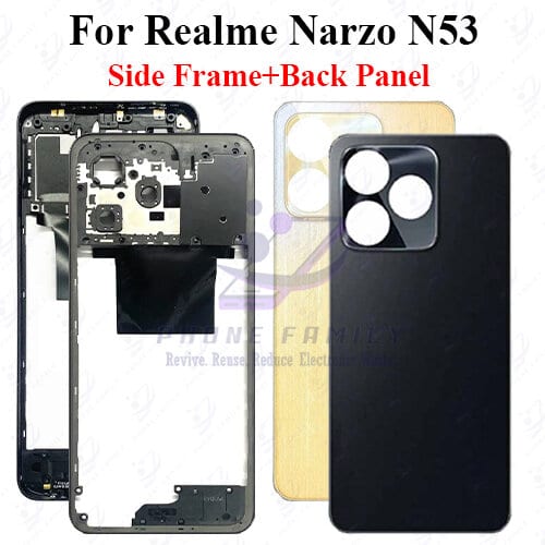 For Realme Narzo N53 Full Body Housing ( Side Frame + Back Panel Without Camera Glass )