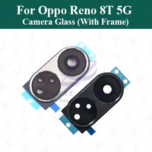 For Oppo Reno 8T 5G Camera Main Glass Lens With Frame Replacement Part