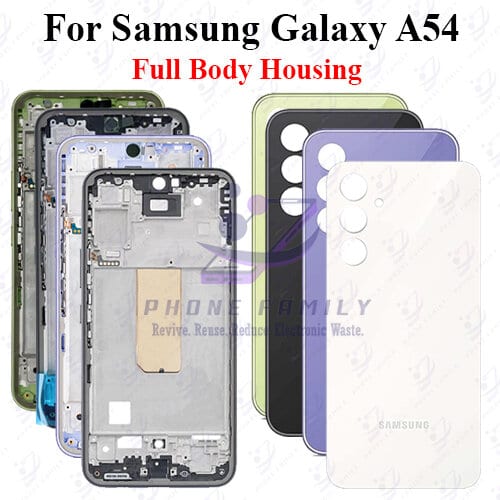 For Samsung Galaxy A54 Full Body Housing ( LCD Frame + Back Panel Without Camera Glass )