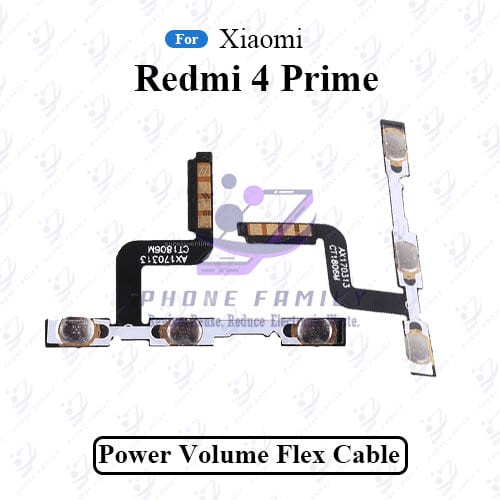 For Xiaomi Redmi 4 Prime Volume Power Flex Cable On Off Power Volume Switch Side Button Flex Ribbon Repair Parts