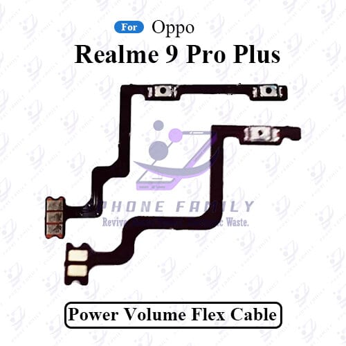 For Oppo Realme 9 Pro Plus Volume Power Flex Cable On Off Power Volume Switch Side Button Flex Ribbon Repair Parts