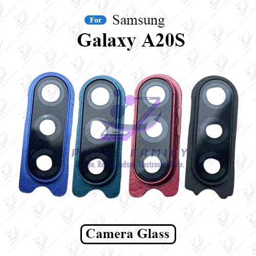 For Samsung Galaxy A20S Camera Main Glass Lens With Frame Replacement Part