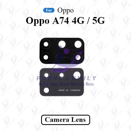 For Oppo A74 4G/5G Camera Main Glass Lens  Replacement Part (Not Tempered Camera Glass Protector)