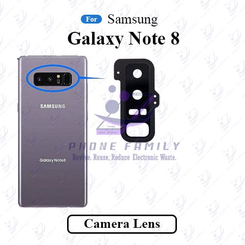 For Samsung Galaxy Note 8 Camera Main Glass Lens With Frame Replacement Part (Not Tempered Camera Glass Protector)