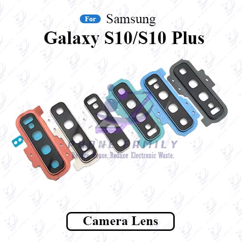For Samsung Galaxy S10/S10 Plus Camera Main Glass Lens With Frame Replacement Part (Not Tempered Camera Glass Protector)