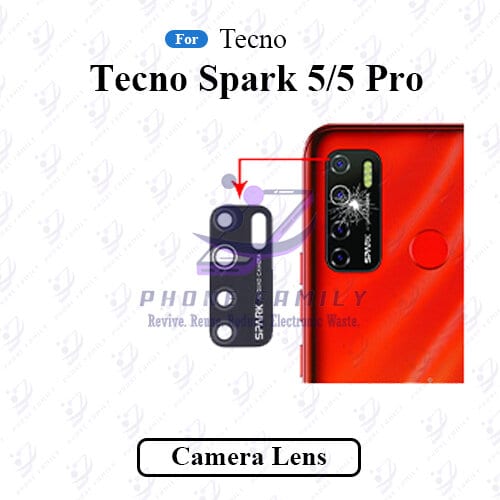 For Tecno Spark 5/5 Pro Camera Main Glass Lens  Replacement Part (Not Tempered Camera Glass Protector)
