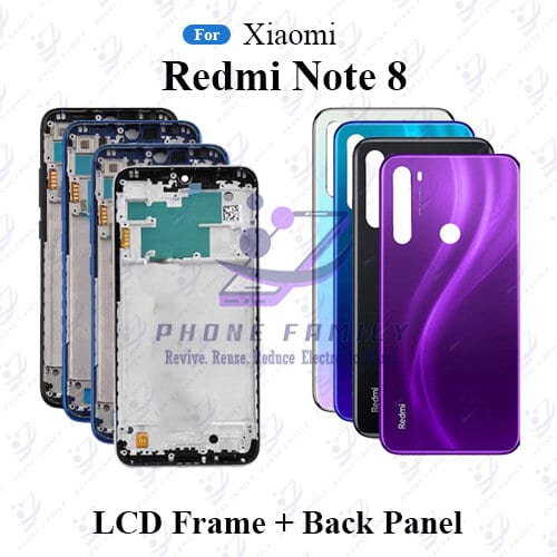 ForXiaomi Redmi Note 8 Full Body Housing (LCD Frame + Back Panel Without Camera Glass )