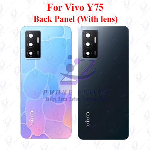 For Vivo Y75 Back Panel/Backshell/ Casing + Camera Lens With Logo-All Colors Available