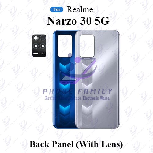 For Realme Narzo 30 5G Back Panel/Backshell/ Casing + Camera Lens With Logo-All Colors Available