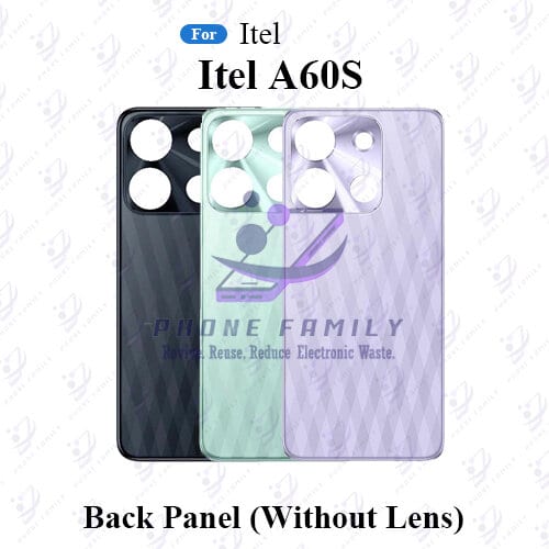 For Itel A60S Back Panel/Backshell/ Casing + Side Button  With Logo-All Colors Available