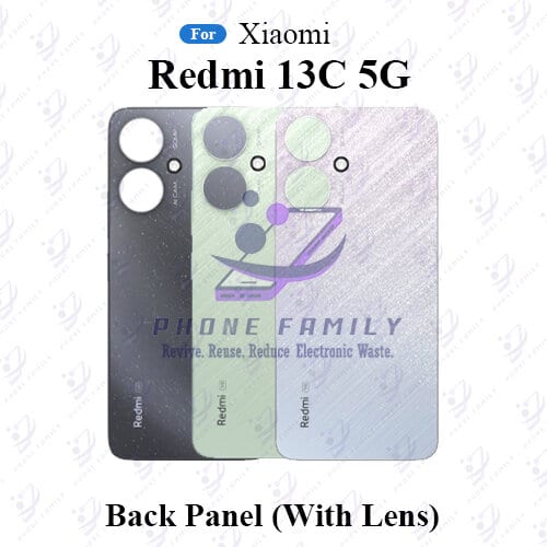 For Xiaomi Redmi 13C 5G Back Panel/Backshell/ Casing With Logo-All Colors Available