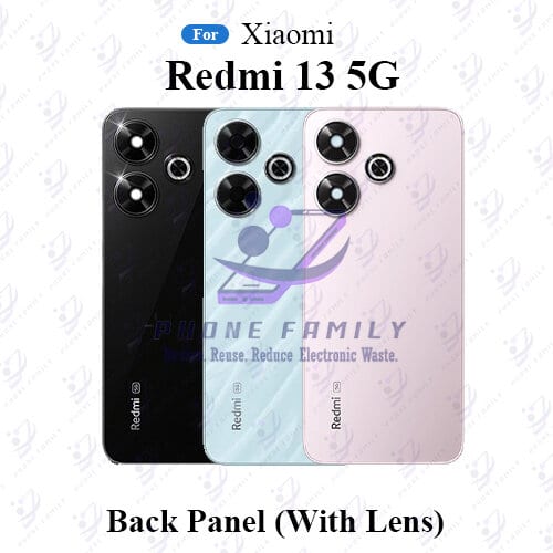 For Xiaomi Redmi 13 5G Back Panel/Backshell/ Casing + Camera Lens With Logo-All Colors Available