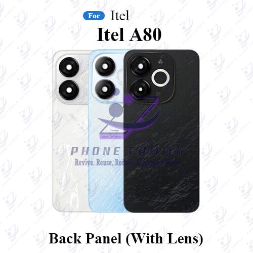 For Itel A80 Back Panel/Backshell/ Casing + Camera Lens With Logo-All Colors Available
