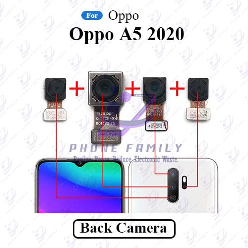 Rear Camera For Oppo A5 2020 Back View Main Big Backside Camera Module Flex Cable Replacement Repair Spare Parts