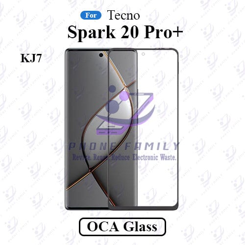 For Tecno Spark 20 Pro+ KJ7 LCD Display Touch Screen Front Glass Lens + Lamination OCA