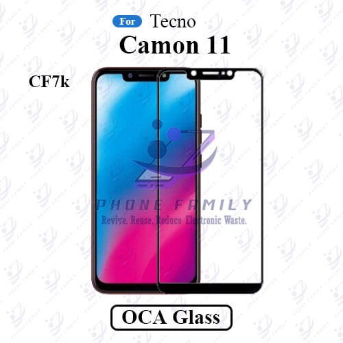 For Tecno Camon 11 CF7k LCD Display Touch Screen Front Glass Lens + Lamination OCA